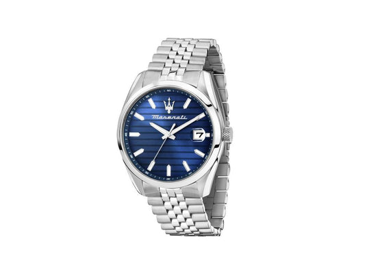 Maserati Attrazione Quartz Watch, Blue, 43 mm, Mineral crystal, R8853151028
