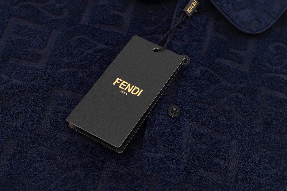 Textured Monogram Terry Polo Shirt