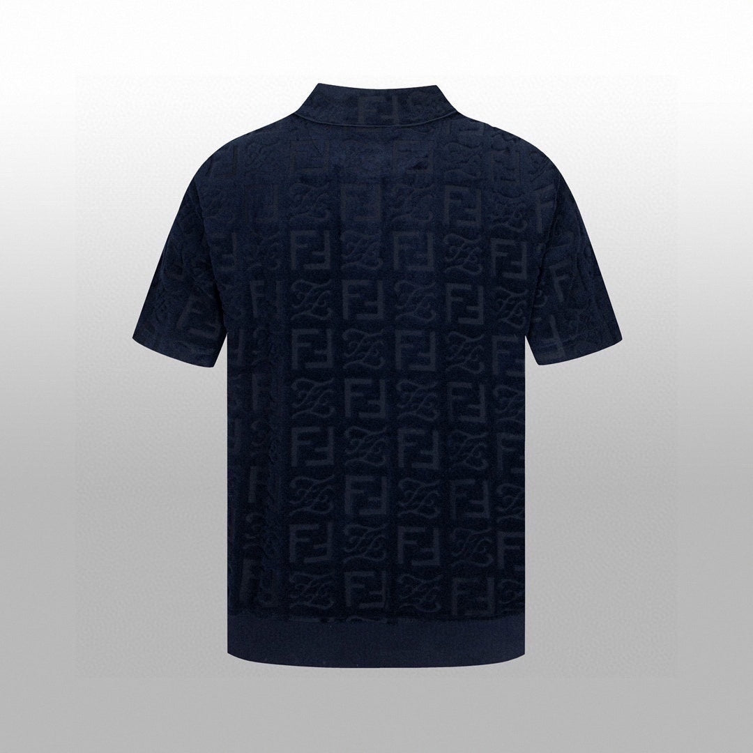 Textured Monogram Terry Polo Shirt